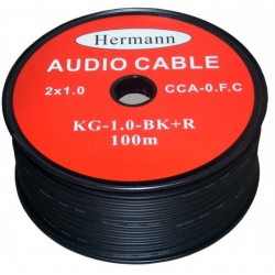 Przewód głośnikowy kabel CCA OFC 2x1,00 mm 100m